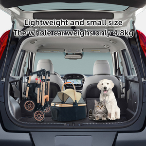 Trasportino per passeggino per animali domestici per <span class=keywords><strong>cani</strong></span> staccabile passeggino per <span class=keywords><strong>cani</strong></span> Pull carretto a doppio strato leggero a quattro ruote ammortizzatore popolare - Product Image 4