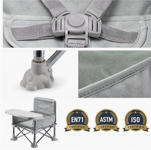 Silla Alta para Bebé en Oferta, Mama Sandalyesi, Silla Elevadora Plegable para Bebé, para Acampar al Aire Libre, para Alimentar a Bebés <span class=keywords><strong>de</strong></span> 6 a 36 Meses - Product Image 4