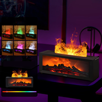 Humidificateur d'Air de Bureau de Haute Qualité, Diffuseur Cheminée avec Télécommande, Diffuseur d'Arômes à Sept Couleurs pour Huiles Essentielles