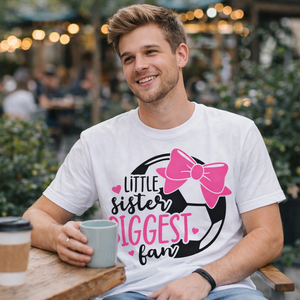 เสื้อยืดผู้ชายลายโบว์สีชมพูสุดน่ารักสำหรับแฟนฟุตบอล เสื้อยืดผ้าฝ้ายทรงโอเวอร์ไซส์สุดเทรนดี้ ของขวัญสุดพิเศษสำหรับครอบครัวคนรักฟุตบอล - Product Image 5