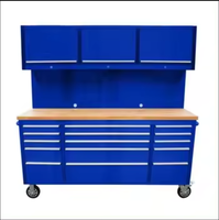 Gran combinación de herramientas gabinete garaje Banco DE TRABAJO Goma Madera en Toprolling Tool Chest Cabinet