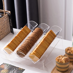 Nhà máy bánh trường hợp Acrylic Cracker khay acrylic Cookie hiển thị Khay cookie hiển thị đứng rõ ràng Acrylic đứng với 3 khe cắm - Product Image 5