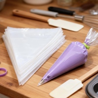 Einweg-Tüllbeutel, Lebensmittelechtes PE, Transparent, für Creme und Zuckerguss, Kuchendekoration, Reißfest, 50/100 Stück, für Konditorei