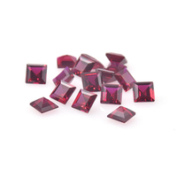 Laboratoire spacieux créé des pierres précieuses en vrac synthétiques 8 # corindon rubis carré étape coupe laboratoire pierres précieuses rubis cultivées