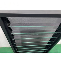 Volets en verre automatiques modernes en alliage d'aluminium, extérieurs, électriques/manuels, résistants à la pluie/au vent, écran de protection ISO9001