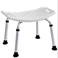 bathroom chair plastic seat safety bath bench height adjustable Anodize frame Non-slip Silla Para Ducha aluminum shower chair