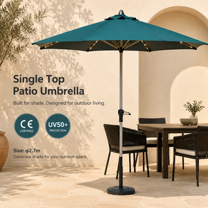 Sombrilla Redonda para Patio Exterior con Comparación Sencilla entre Tamaños y Colores para Compras al por Mayor <span class=keywords><strong>de</strong></span> Artículos para Exteriores - Product Image 1