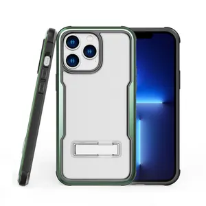 2022 Supplier New Design 3 In 1 Custom Shockproof Matte Phone Case With Kickstand For iPhone 14 Pro Max