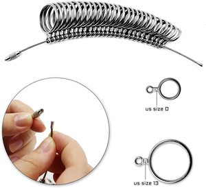Goede Prijs Sieraden Metalen Aluminium <span class=keywords><strong>Ring</strong></span> Sizer Doorn Meter Versteller Tool Hongjia HJ-RSM001 Cn; Jin - Product Image 1