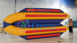 Bateau banane gonflable pour 6 à 14 personnes, tube banane gonflable, bateau flottant remorquable pour jeux aquatiques d'été - Product Image 5