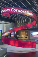 Pantalla LED Flexible de Pared de Video Curva de Módulo Suave P1.53 P2 P3 P4mm de Instalación Fija a Precio de Fábrica, Pantalla HD Interior