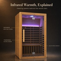 Ruang Sauna Inframerah Jauh Modern Kayu Solid Pemanas Listrik Kabin Sauna Uap Dalam Ruangan untuk Vila Rumah