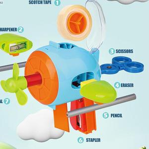 Phát Triển Quà Tặng Của Kid Đầu Học Tập Đồ Chơi Tương Tác Sinh Viên Phim Hoạt Hình Đầy Màu Sắc 6in1 Máy Bay Văn Phòng Phẩm Mục Cho Trẻ Em - Product Image 2
