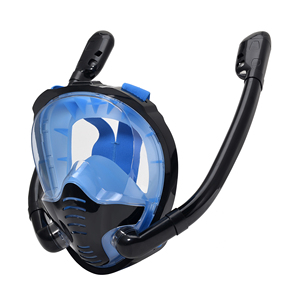 Equipo de esnórquel para natación, antivaho, antifugas, vista de 180, gafas de buceo, doble tubo, máscara de esnórquel de cara completa para adultos - Product Image 2
