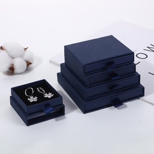 Wholesale Custom <b>Storage</b> <b>Paper</b> Drawer Slide <b>Box</b> for Necklace Ring Jewelry UV Coating Embossing for Gift Cardboard Packaging - Product Image 1