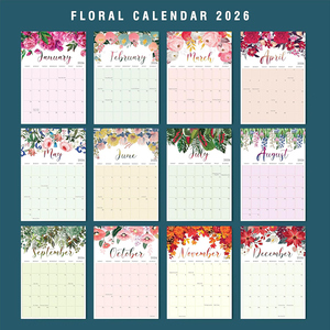 ปฏิทินติดผนังพิมพ์ลายตามสั่ง สีสันสดใส ปฏิทินวางแผน 12 เดือน ปฏิทินตั้งโต๊ะแบบสันห่วง ปฏิทินแบบฉีกได้ - Product Image 6