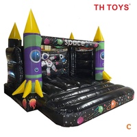 Château gonflable commercial à thème spatial, location de château gonflable pour fête, rebondisseur, fusée, astronaute, maison de rebond
