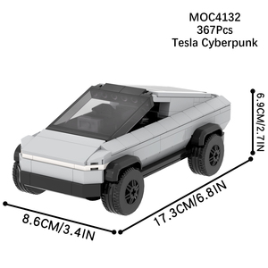 MOC Bricks <strong>Car</strong> MOC4132 City Series <strong>Tesla</strong> Cyberpunk Boy Gifts DIY Juguetes Mini Building Block Sets Educational Kids <strong>Toys</strong> - Product Image 3