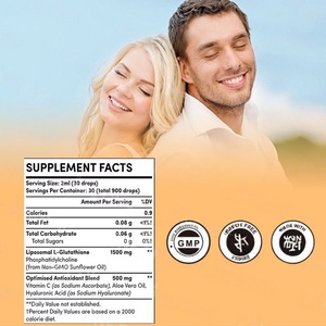 Complément de glutathion liposomal à marque privée, liquide avec vitamine C, maître pour l'immunité, la peau, le foie - Gouttes de glutathion - Product Image 6