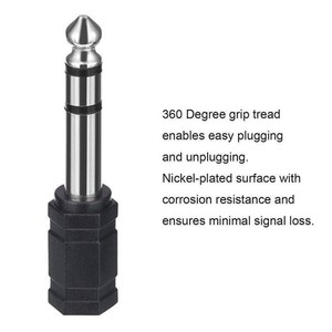 Adaptateur <span class=keywords><strong>audio</strong></span> 6,35 mm vers 3,5 mm 2 <span class=keywords><strong>en</strong></span> 1 |   Adaptateur 1/4 mâle vers 1/8 femelle & 1/8 mâle vers 1/4 femelle |   Couleur noire - Product Image 3
