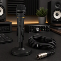 Microphone dynamique professionnel PD401 en forme de cœur avec interface XLR, microphone anti-bruit pour karaoké et enregistrement vocal