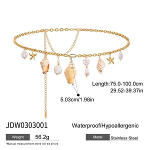 Jóias para Mulheres Cadeia Corporal Jóias Cadeia Cintura Banhado A Ouro Jóias Pearl Shell Jóias Starfish Pingente Belly <span class=keywords><strong>Chain</strong></span> Praia - Product Image 6