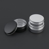 Boîtes rondes en aluminium avec couvercle à vis et fenêtre, vente en gros |   Boîtes métalliques hermétiques de qualité alimentaire pour l'emballage de cosmétiques et d'aliments