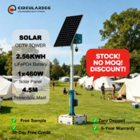 Circularegg en stock : Remorques solaires mobiles avec système de surveillance 360° °   Caméra de surveillance sur tour avec mât télescopique de 4,5 m pour parkings