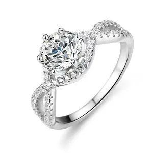 925 кольцо с бриллиантом из стерлингового серебра в роскошном стиле с витой виноградной лозой муассанит обручальное кольцо с бриллиантом