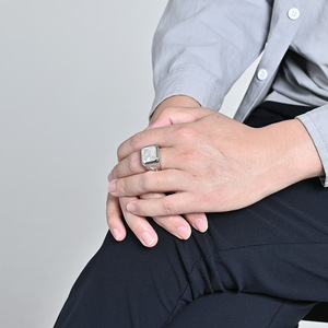 男性用ステンレス鋼イーグルリング18Kゴールドチタン鋼メッキ流行のウェディングファッション - Product Image 3