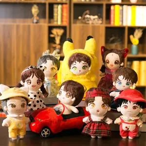 Tiktok Hot Selling Creativity Figures Cute Dolls Animal Cartoon Character Design Clothing Stuffed Kpop Star Doll Plush Toy
