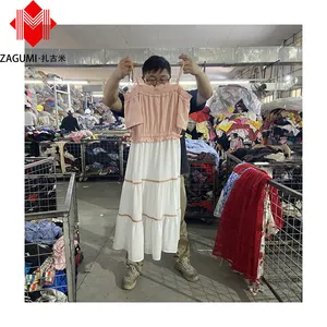 ज़ागुमी कंटेनर चीन सस्ती कीमत में बैल ब्रांड लड़कियों की पोशाक मैक्सी कपड़े मिश्रण बैलों ने कपड़े के लिए कपड़े फीता कपड़े का इस्तेमाल किया