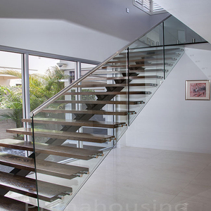 <span class=keywords><strong>Escalier</strong></span> intérieur <span class=keywords><strong>en</strong></span> <span class=keywords><strong>bois</strong></span> personnalisé Prima <span class=keywords><strong>Escalier</strong></span> à limon simple et droit avec plate-forme tournante - Product Image 5