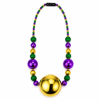 Collier de perles géantes lumineuses LED de 50 pouces pour Mardi Gras, défilés et fêtes