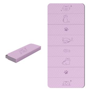 Tapis de <span class=keywords><strong>yoga</strong></span> pliable 185 cm grande taille, tapis de sport portable d'extérieur, tapis de fitness épaissi antidérapant, design animé de dessins animés - Product Image 1