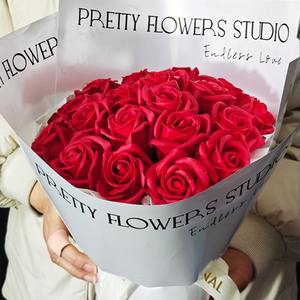 <span class=keywords><strong>Bouquet</strong></span> de roses éternelles transfrontalier fait main pour la Saint-Valentin, anniversaire, confession, cadeau Yongsheng, accompagnement floral - Product Image 5