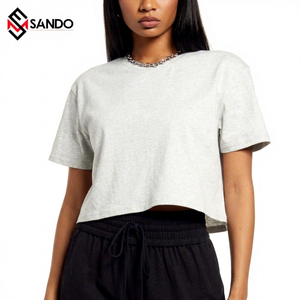 Camiseta de manga corta con logotipo personalizado para mujer, ropa de verano ecológica, camiseta antibolitas a la venta - Product Image 1