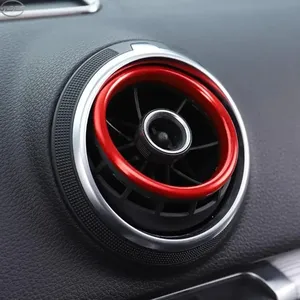 Copertura Anello Interno in Alluminio per Bocchetta Aria Condizionata Centrale Auto per <span class=keywords><strong>Audi</strong></span> A3 8V S3 2014-2019 <span class=keywords><strong>Q2</strong></span> 2017-2019 <span class=keywords><strong>Accessori</strong></span> Interni - Product Image 4