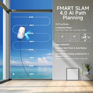 Nettoyeur de vitres robotisé électrique T10 <span class=keywords><strong>Pro</strong></span> double pulvérisation pour extérieur et usage domestique, moteur sans balais, technologie de détection des bords contrôlée par application, pour voiture - Product Image 4