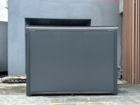 Abri de jardin BBQ moderne en acier inoxydable de qualité supérieure, personnalisable, résistant au vent, avec espace de dessin gratuit de 20 minutes, pour cuisine extérieure et rafraîchisseur