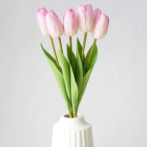 Bất động cảm ứng Nhân Tạo Hoa Tulip hoa lụa hoa thực sự bảo quản Hoa Tulip hoa sắp xếp cho tiệc cưới trang trí nhà - Product Image 2