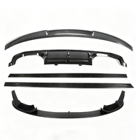 Kit de tuning 4 pièces 100% fibre de carbone : Lame avant, diffuseur arrière, jupes latérales et spoiler pour BMW Série 4 F32 M4 F82 2014-2020