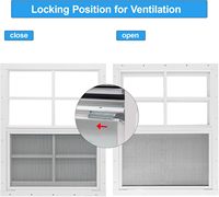 Ventana de aluminio empotrada para cobertizo con vidrio templado y mosquitera de fibra de vidrio para gallinero, casa de juegos, garaje doméstico