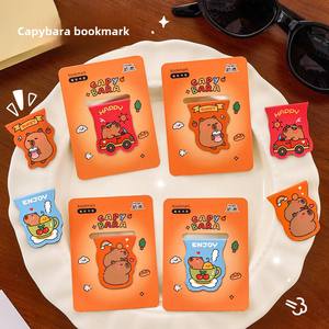 Marque-page magnétique en forme <span class=keywords><strong>de</strong></span> capybara mignon, clip <span class=keywords><strong>de</strong></span> page <span class=keywords><strong>de</strong></span> <span class=keywords><strong>livre</strong></span> en papier, papeterie avec aimants pour marque-pages promotionnels - Product Image 4