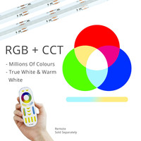 Bande LED 84 LED 24V 5050 RGBCCT 5-en-1 5m IP20 6 broches RGBW RGBCW RGBWW RGB WW CW 2700K à 6500K