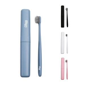 Cepillo de Dientes Ecológico Popular con Logotipo Personalizado, Cepillo de Dientes Portátil con Cerdas de Carbón Vegetal, Estuche para Cepillo de Dientes, Contenedor de Viaje para Cepillo de Dientes - Product Image 1