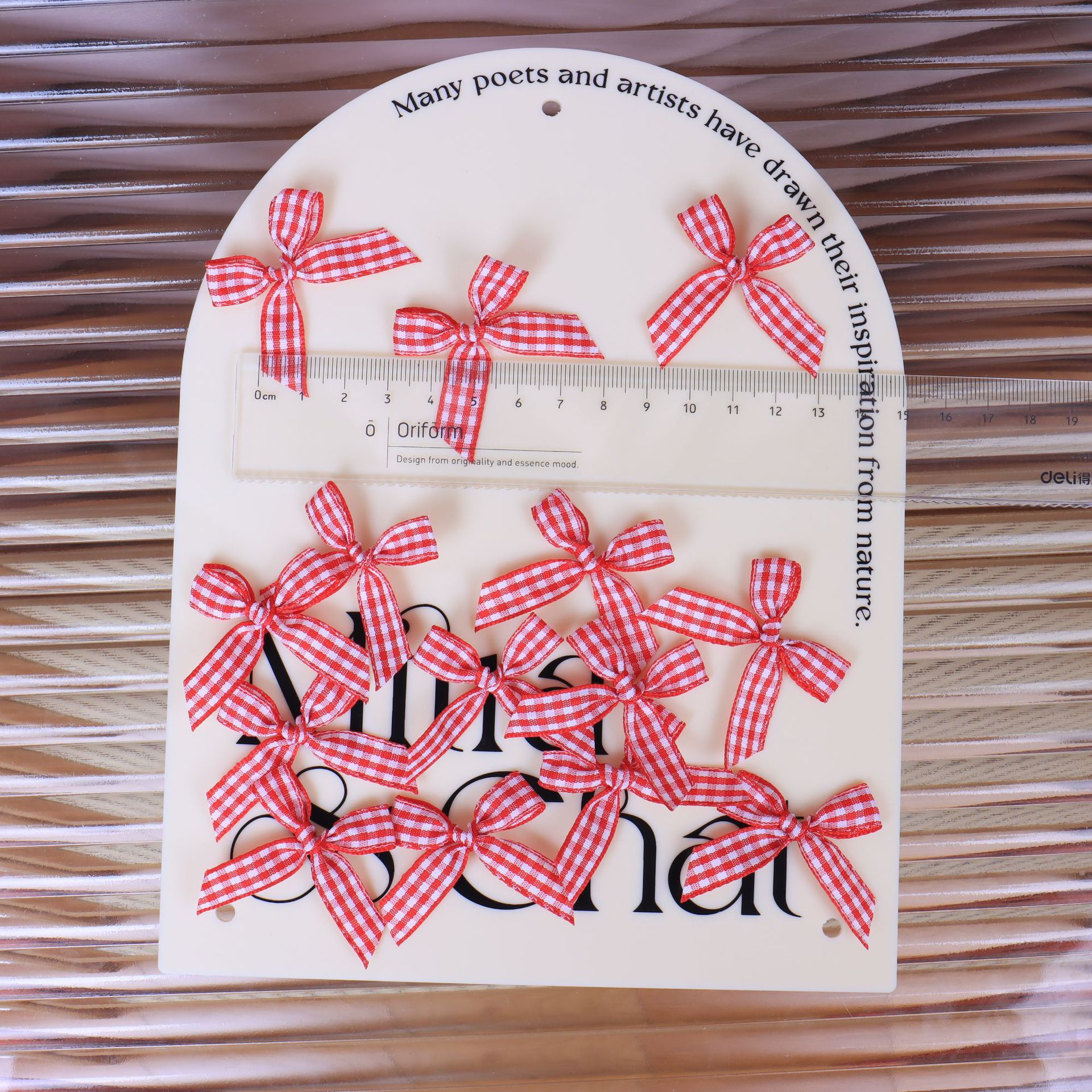 1 rojo-1cm arco a cuadros-No.1 rojo * 1cm arco de celosía