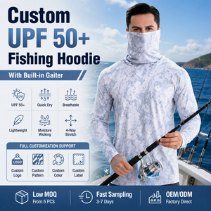 Sudadera de Pesca Personalizada para Hombre con Protección <span class=keywords><strong>Solar</strong></span> UPF 50+ y Cuello Ajustable de Secado Rápido OEM/ODM - Product Image 6