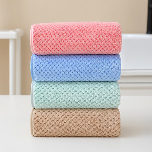 Coral Fleece <b>Bath</b> <b>Towel</b> <b>Set</b> 35x75 Cm Solid Color Rectangle Beach <b>Towel</b> Machine Washable - Product Image 2