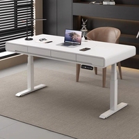 Bureau d'ordinateur intelligent élévateur électrique en bois massif Design ergonomique moderne pour la maison Bureau d'étude à double moteur et jeux